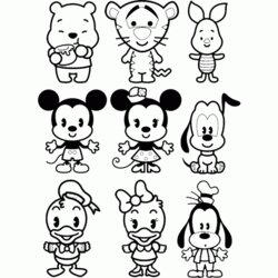 Very Good Free Disney Cuties Coloring Pages Download Cute Characters Easy Printable Kids Character Color