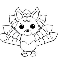 Spiffing Adopt Me Coloring Pages Home Piggy Sheets Fox Salmon Forehead Teardrop Character Adoption