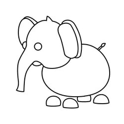 Swell Adopt Me Coloring Pages Elephant Roger Zoo