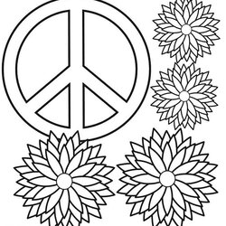 Swell Free Printable Peace Sign Coloring Pages Adults Dove Signs Color Hearts Page