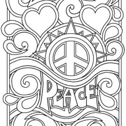 Super Peace Coloring Pages For Kids