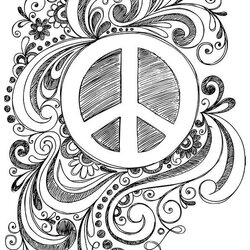 Capital Printable Peace Coloring Pages