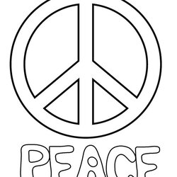 Free Printable Peace Sign Coloring Pages Stop Sheet Drawing Color Signs Print Big