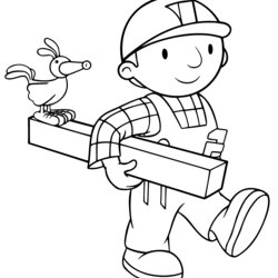 Splendid Coloring Of Bob The Handyman To Download Free Builder Kids Pages Fix Printable Color Children