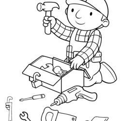 Capital Free Printable Bob The Builder Coloring Pages For Kids Page