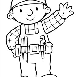 Fantastic Bob The Builder Coloring Pages For Kids Color Children