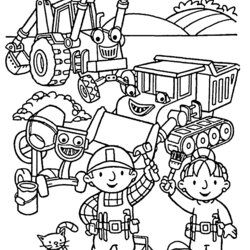 Bob The Builder Coloring Pages To Print Free Download