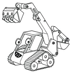 Bob The Builder Coloring Pages Printable At Free Excavator Colouring Kids Print Choose Board