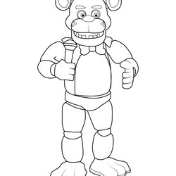 Magnificent Five Nights At Coloring Pages Printable Freddy