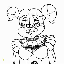 Superior Coloring Pages Five Nights At Freddy Baby Printable Sister Location Weird Circus Para Print Night