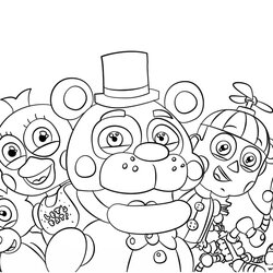 Swell Five Nights At Coloring Pages All