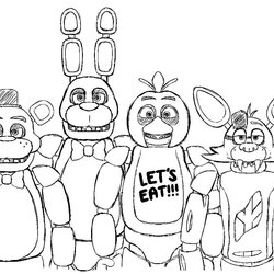 Tremendous Five Nights At Coloring Pages Print For Free Images Foxy Wonder Day