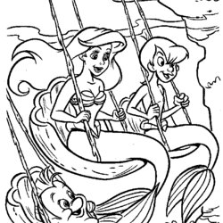 Super The Little Mermaid Coloring Pages Ariel Friends