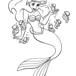 Tremendous The Little Mermaid Coloring Pages Colouring Ariel Sheet Sheets Print Color Kids Princess Mermaids