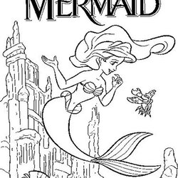 The Little Mermaid Coloring Pages Disney Princess Classic Book Print Printable Color Movies Story Dis Colour