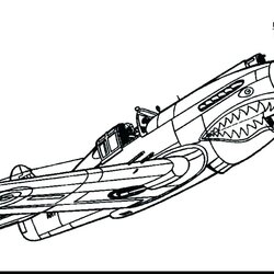 Spiffing Fighter Plane Coloring Pages At Free Printable Jet Planes Jets Color Print