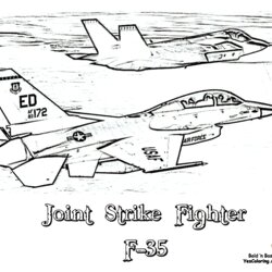 Fighter Jet Coloring Pages Free Home Airplane Lightning Kids Ii Colouring Jets Military Print Airplanes Color