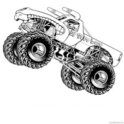 Champion Hot Wheels Coloring Pages Monster Truck Jam Trucks Drawing Print Choose Board