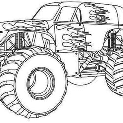 High Quality Hot Wheels Monster Truck Coloring Pages