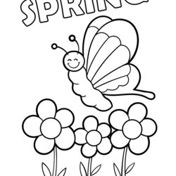 Very Good Free Printable Spring Coloring Pages For Kindergarten Cute