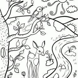 Excellent Get This Free Simple Spring Coloring Pages For Children Printable Kids Print Drawing Sheets Nature