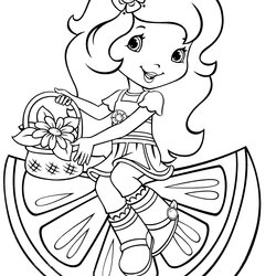 Strawberry Shortcake Coloring Page Pages For Girls Cartoon Para Salvo