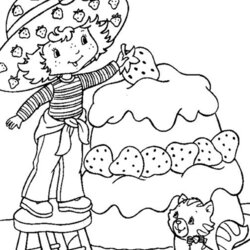 Perfect Free Easy To Print Strawberry Shortcake Coloring Pages Cake