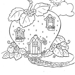 Wonderful Strawberry Shortcake Coloring Pages Learn To Cartoon Colouring Vintage Color Para Kids Bookmark