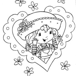 Spiffing Strawberry Shortcake Coloring Pages For Kids Learning Printable Children