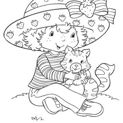 Marvelous Strawberry Shortcake Coloring Pages For Kids Learning Printable