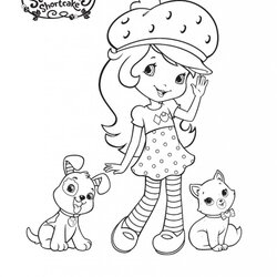 Free Printable Strawberry Shortcake Coloring Pages For Kids Jam Cherry Sheets Print Cartoon Color