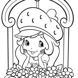Great Free Easy To Print Strawberry Shortcake Coloring Pages Cartoon Window