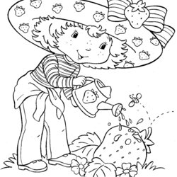 Splendid Strawberry Shortcake Coloring Pages Learn To Kids Girl Para Strawberries Friends Fun Charlotte Aux