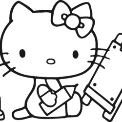 Brilliant Free Coloring Pages For Kids Hello Kitty Printable School Back Drawing Color Colouring Sheets Books