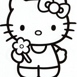 Perfect Hello Kitty Coloring Pages Archives Printable Print Sheets Color Kids Template Cute