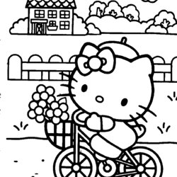 Superior Hello Kitty Coloring Pages Print Printing Activity