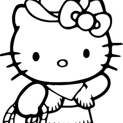 Admirable Hello Kitty Coloring Pages Colouring Drawing Mouse Book