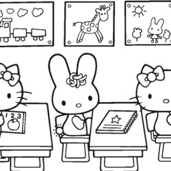 Marvelous Hello Kitty Coloring Pages Free Printable Pictures For Colouring Kids Para Page
