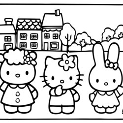 Tremendous Hello Kitty Cartoons Free Printable Coloring Pages Drawing Characters Drawings Kb