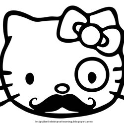 Worthy Hello Kitty Coloring Pages Colouring Cutest Of