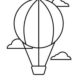 Sterling Free Printable Hot Air Balloon Coloring Pages For Kids Template
