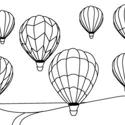 Hot Air Balloons Coloring Page Free Printable Pages