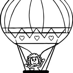 Terrific Balloon Coloring Pages Printable At Free Download Air Hot Kids Color Print Unbelievable