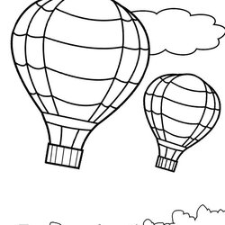 Great Printable Hot Air Balloon Coloring Pages For Kids Template Drawing Color Adult Print Preschool Choose