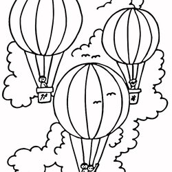 Smashing Free Printable Hot Air Balloon Coloring Pages For Kids Colouring Balloons Page Images