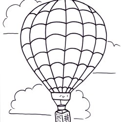 Very Good Hot Air Balloon Coloring Pages Free Large Images Home Balloons