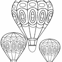 Printable Hot Air Balloon Coloring Pages For Kids Colouring Page