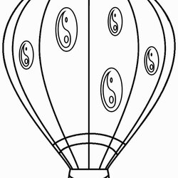 Sublime Printable Hot Air Balloon Coloring Pages For Kids Template Basket Print Sheets Adults