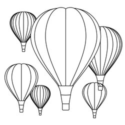 Out Of This World Free Printable Hot Air Balloon Coloring Pages For Kids Balloons Color Sheets Template Print