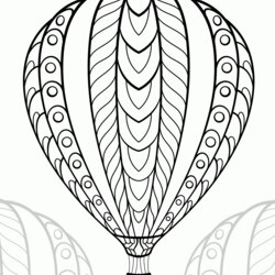 Peerless Hot Air Balloon Coloring Pages Free Printable Home Color Kids Colouring Print Adult Develop Ages
